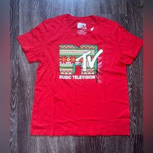 Women’s Christmas MTV Shirt Size XL New